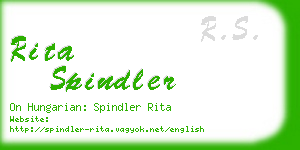 rita spindler business card